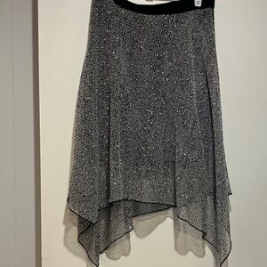 Elie Tahari Asymmetrical Skirt in Black and Gray